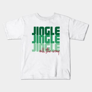 Green Christmas inscription. Kids T-Shirt